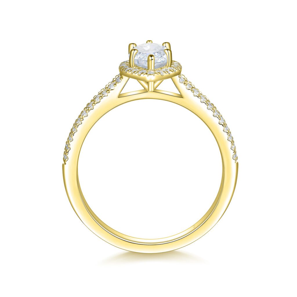 Aileen – Haloring i 18k Gulguld med diamant