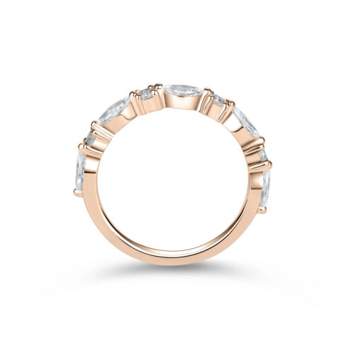 Alexis – Alliansring i 18k Roséguld med rund diamant - Bild 2