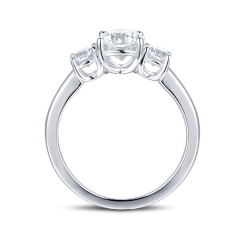 Ilaria – Ring i 950 Platina med tre centrala diamanter - Bild 2
