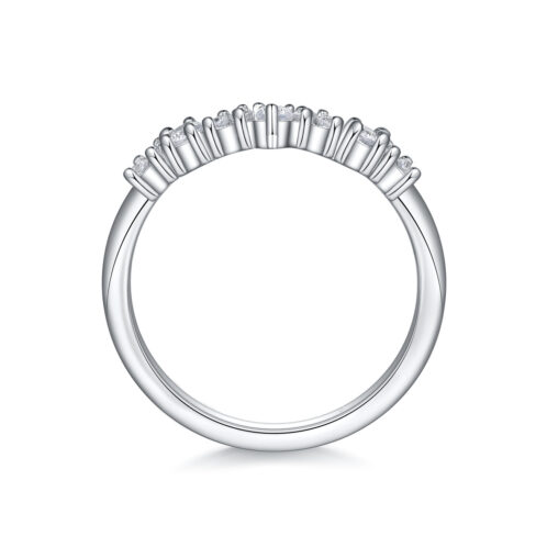 Angelina – Elegant alliansring i 950 Platina med diamanter - Bild 2