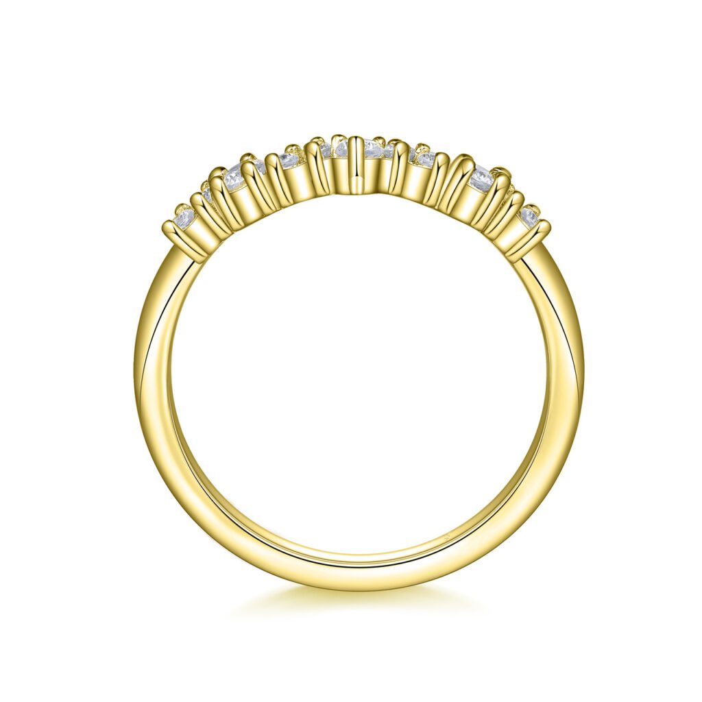 Angelina – Elegant alliansring i 18k Gulguld med diamanter