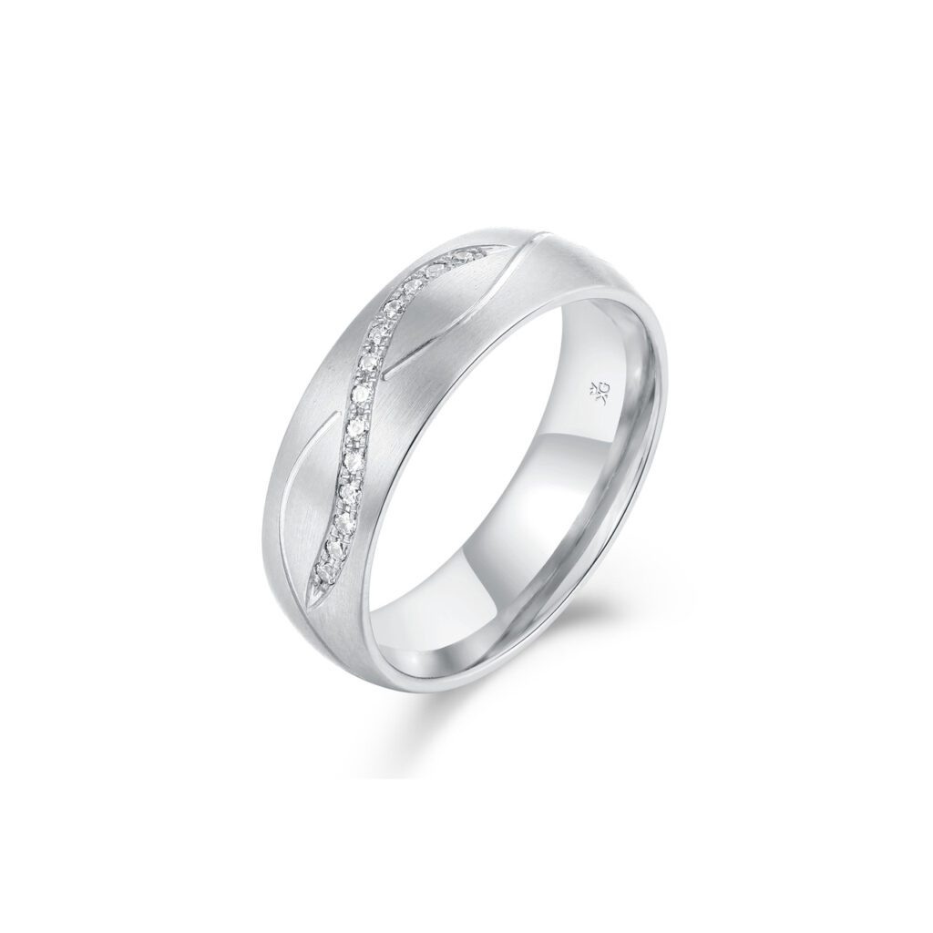 Anika – Slät ring i 9k Vitguld