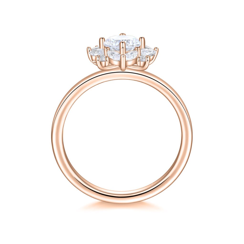 Ayelet – Flerstensring i 18k Roséguld med diamant
