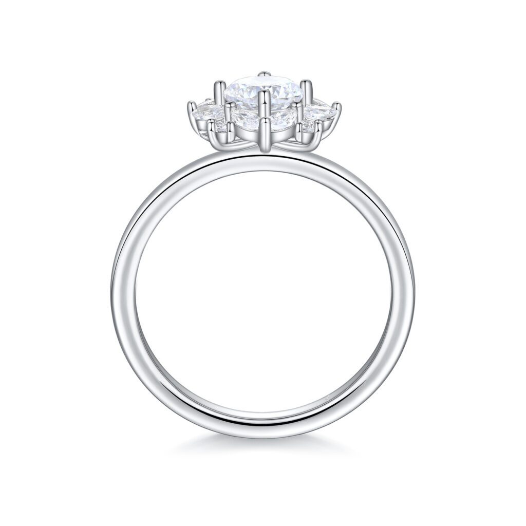 Ayelet – Flerstensring i 950 Platina med diamant