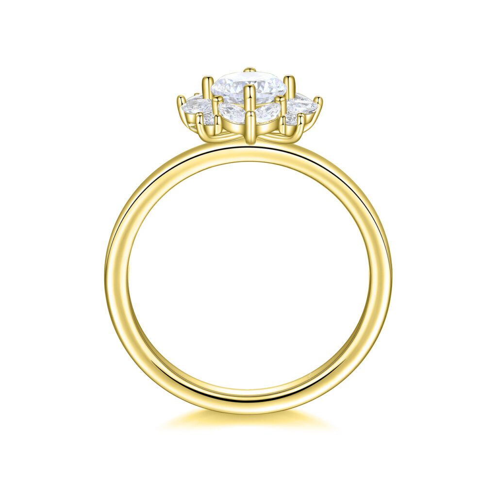 Ayelet – Flerstensring i 18k Gulguld med diamant