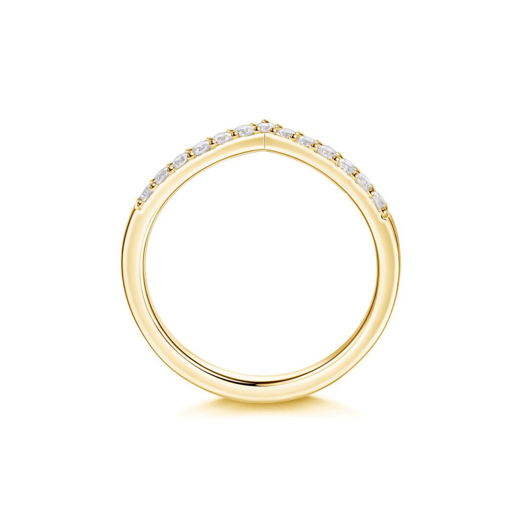 Becky – V-formad Alliansring i 18k Gulguld