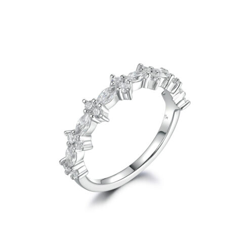 Clarisse – Alliansring i 950 Platina med rund diamant