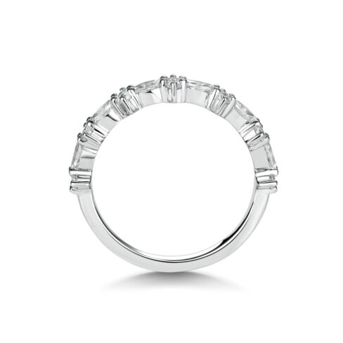 Clarisse – Alliansring i 950 Platina med rund diamant - Bild 2