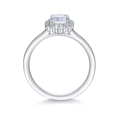 Dina – Haloring i 18k Vitguld med diamant - Bild 2