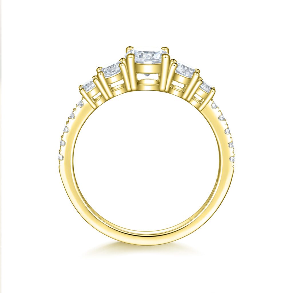 Donna – Flerstensring med diamanter i 18k Gulguld