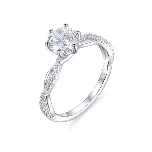 Eira – Sidostensring med diamanter i 950 Platina