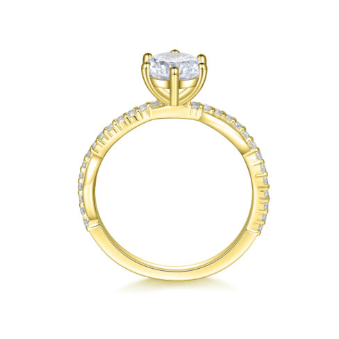 Eira – Flerstensring med diamanter i 18k Gulguld - Bild 2