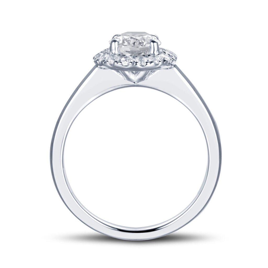 Eleanor – Haloring i 950 Platina med diamant