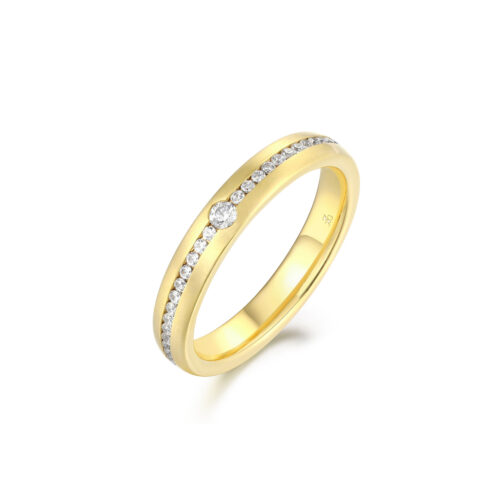 Ellison – Elegant alliansring i 18k Gulguld med diamanter