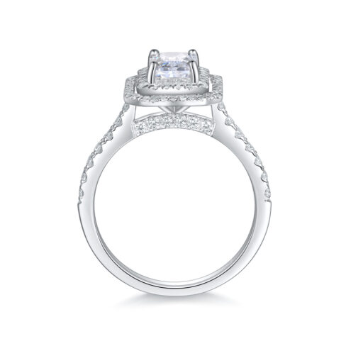 Elodie – Haloring i 18k Vitguld med diamant - Bild 2