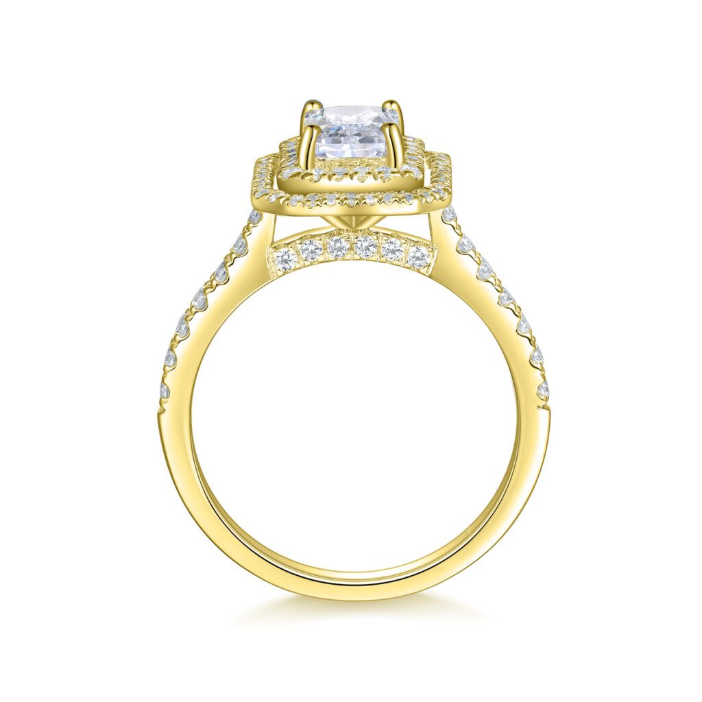 Elodie – Haloring i 18k Gulguld med diamant