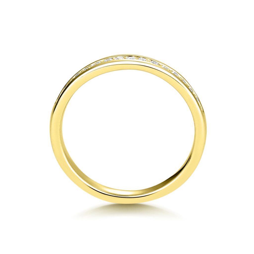 Emery – Elegant alliansring i 18k Gulguld med diamanter