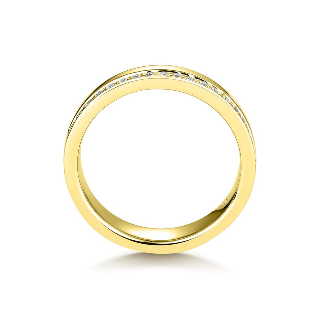 Kaylee – Elegant alliansring i 18k Gulguld med diamanter