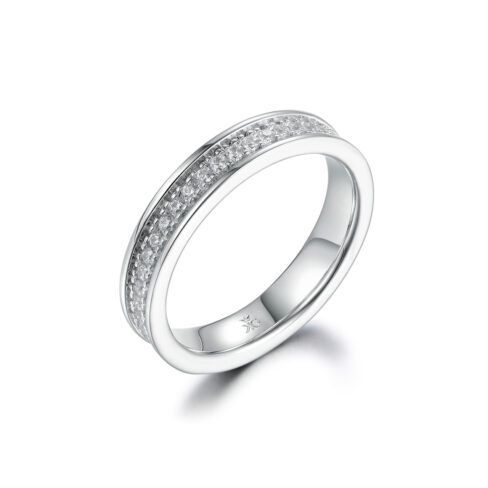 Kehlani – Elegant alliansring i 950 Platina med diamanter