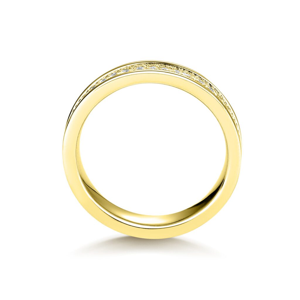 Kehlani – Elegant alliansring i 18k Gulguld med diamanter