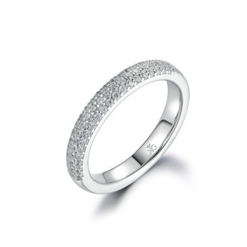 Madelyn – Elegant alliansring i 950 Platina med diamanter