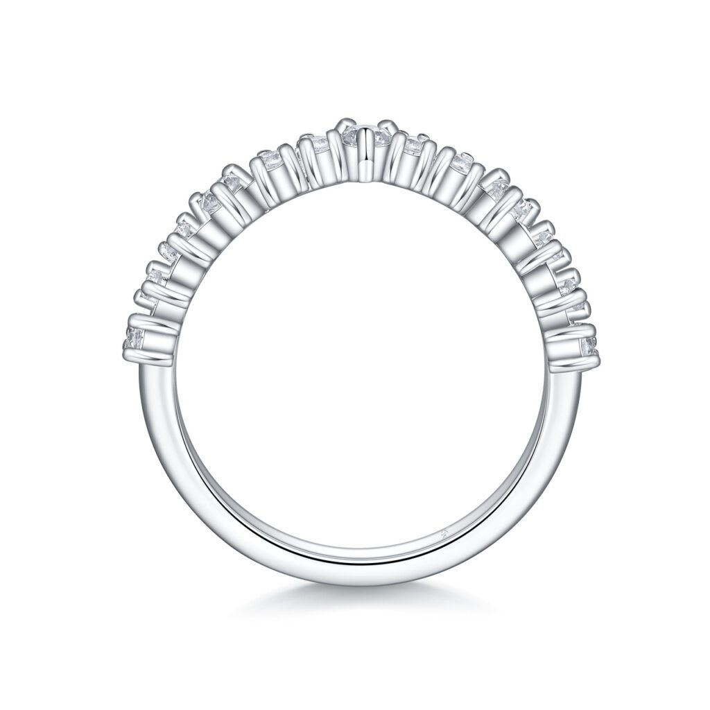 Marley – Elegant alliansring i 950 Platina med diamanter