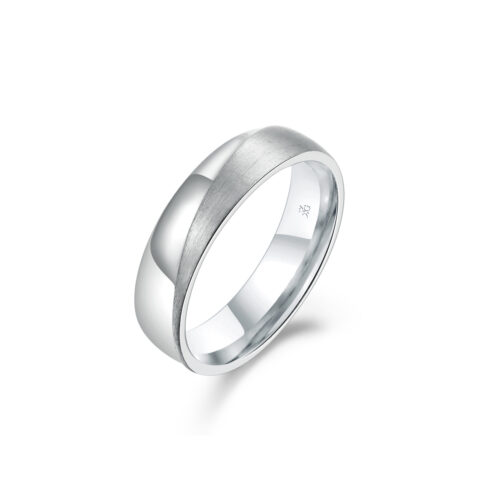 Matt – Unik ring i  9k Vitguld