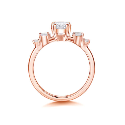 Mina – Förlovningsring i 18k Roséguld med diamant - Bild 2