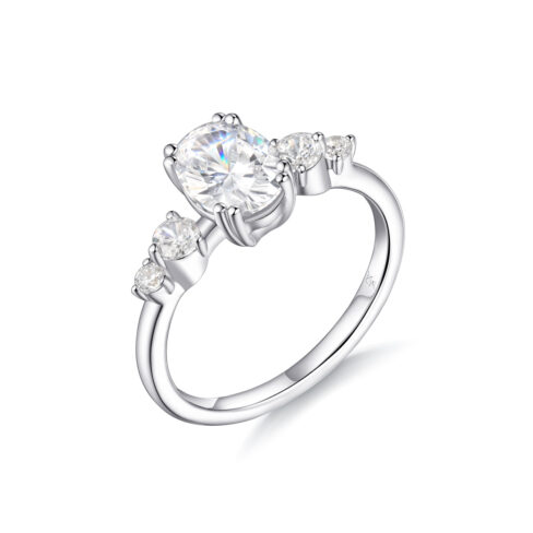 Mina – Förlovningsring i 950 Platina med diamant