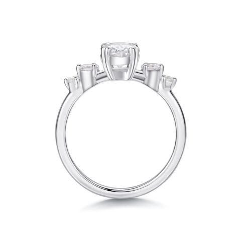 Mina – Förlovningsring i 950 Platina med diamant - Bild 2