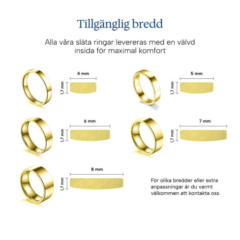 Lucas – Slät ring i 18k Gulguld - Bild 3