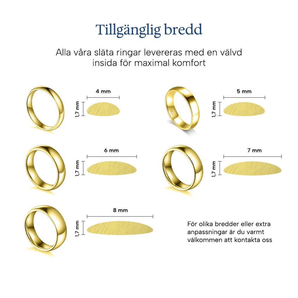 Oliver 6 mm – Slät ring i 18k Gulguld