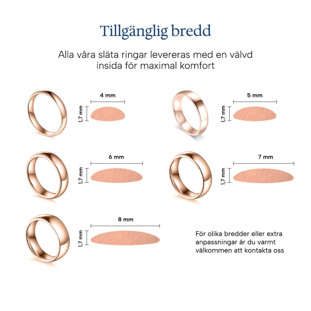 Oliver 6 mm – Slät ring i 18k Roséguld