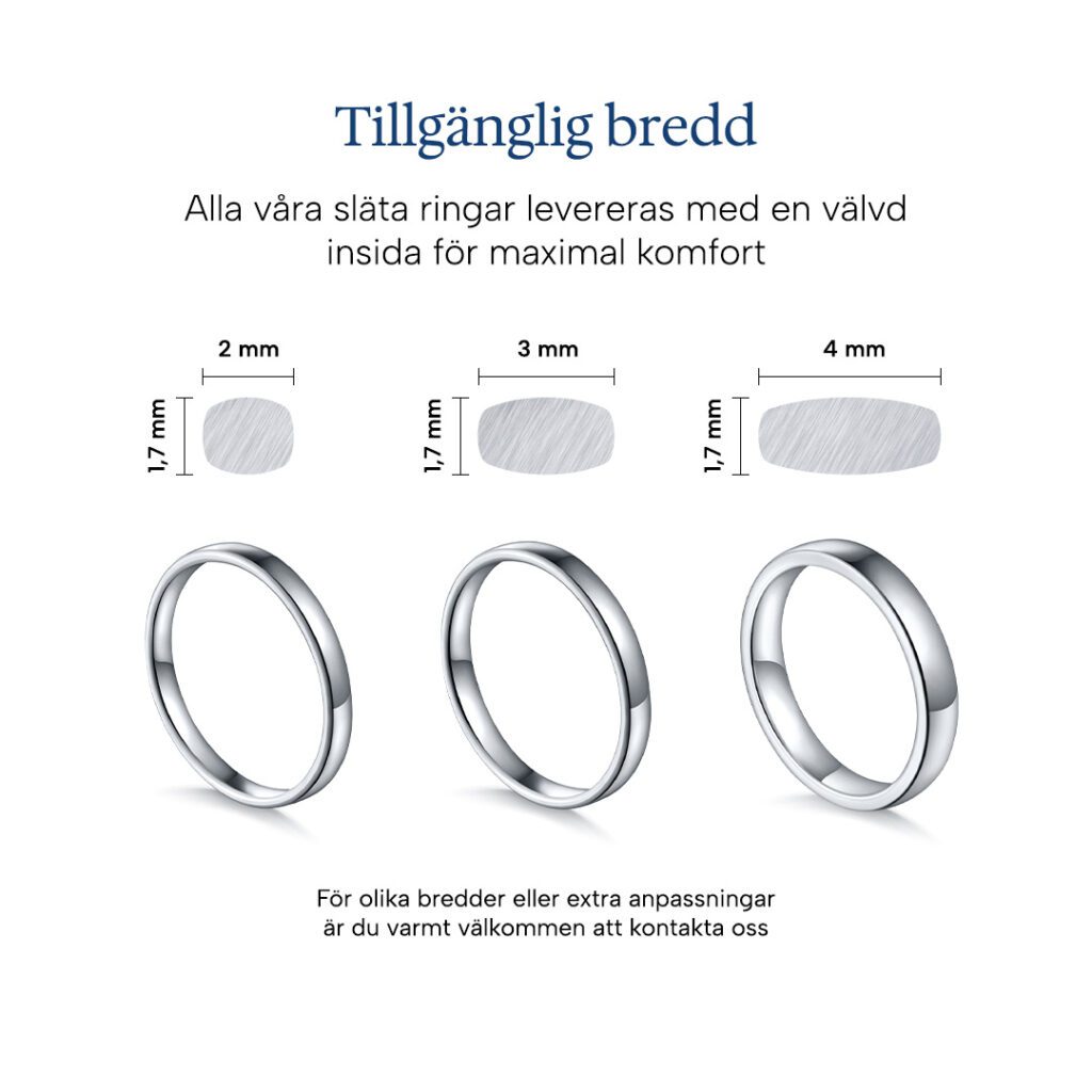 Ester – Slät ring i 950 Platina