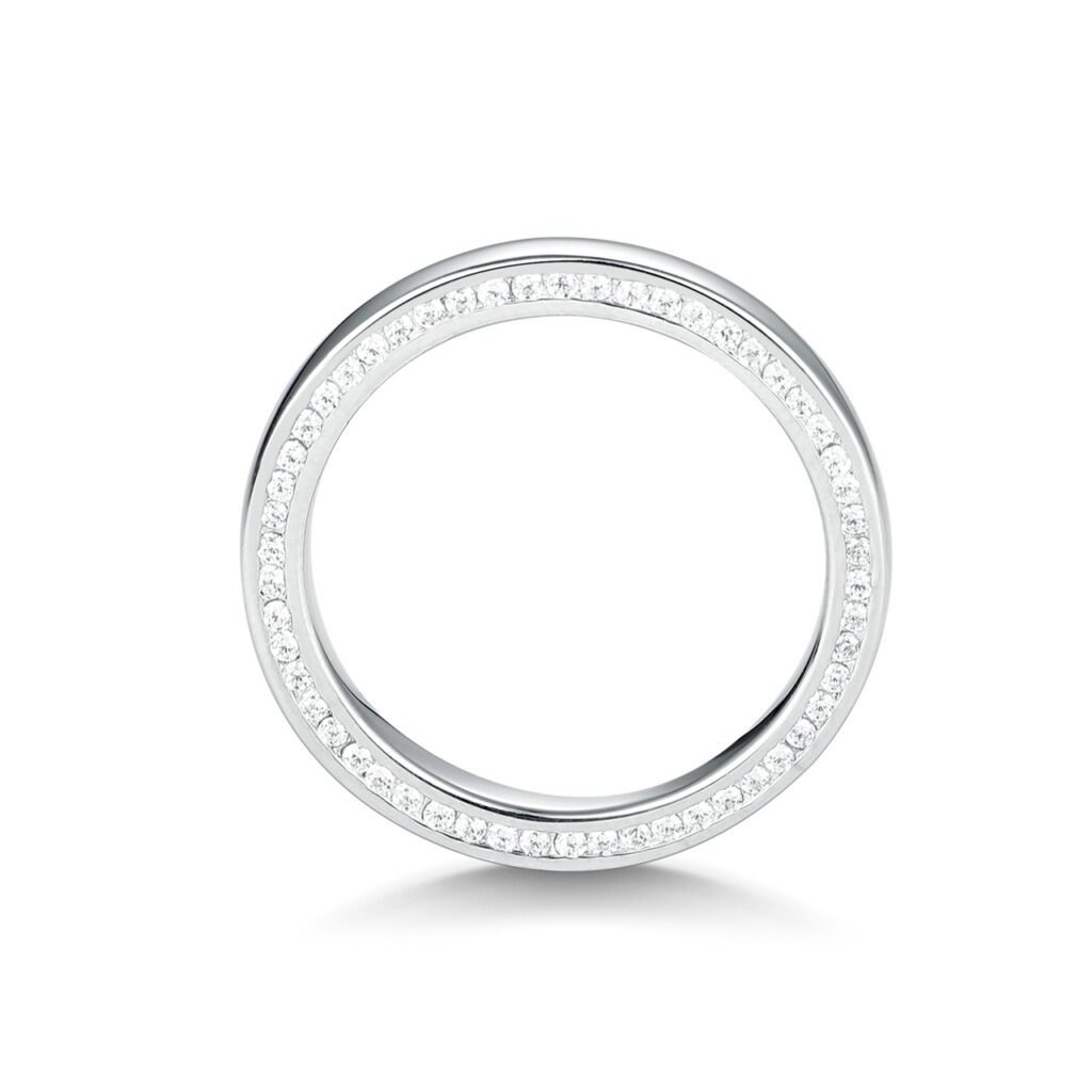 Skylar – Elegant alliansring i 18k Vitguld med diamanter