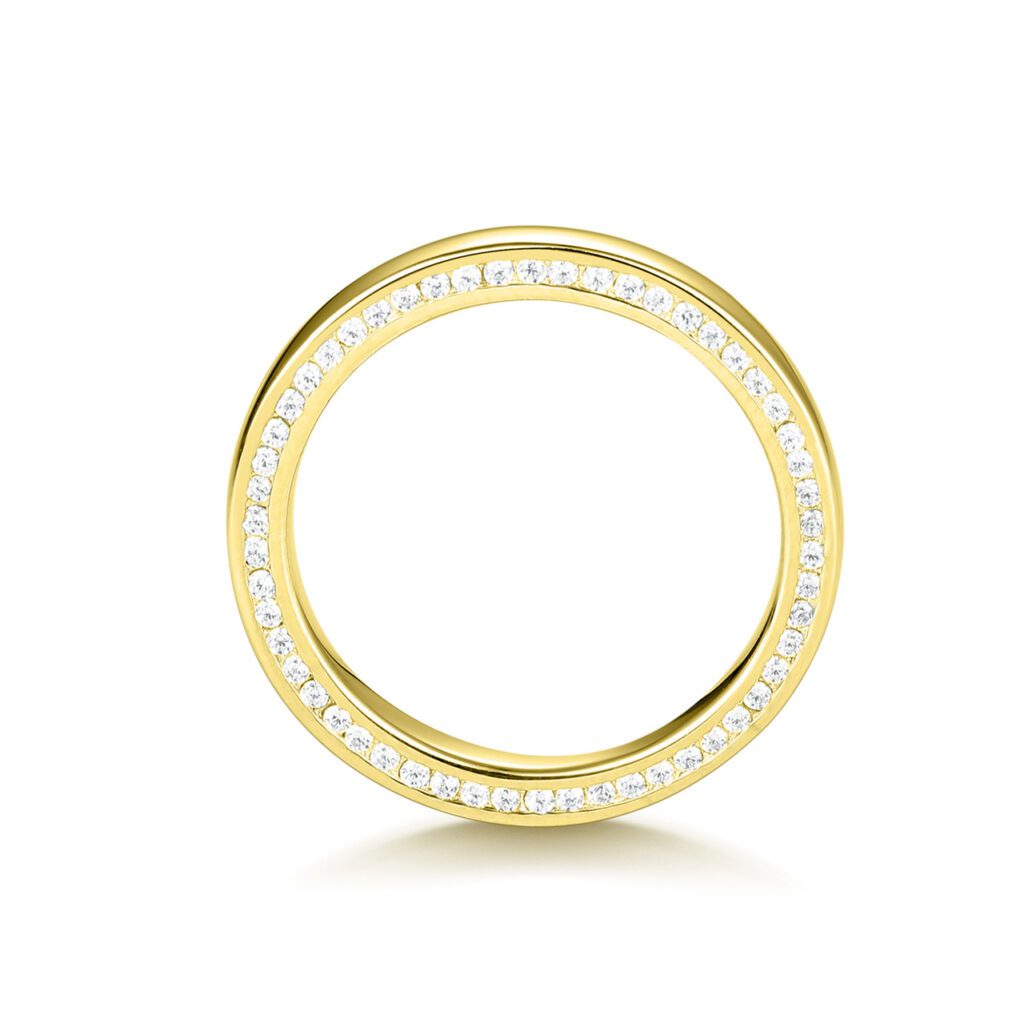 Skylar – Elegant alliansring i 18k Gulguld med diamanter