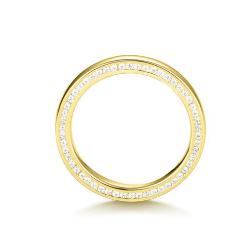 Skylar – Elegant alliansring i 18k Gulguld med diamanter - Bild 2