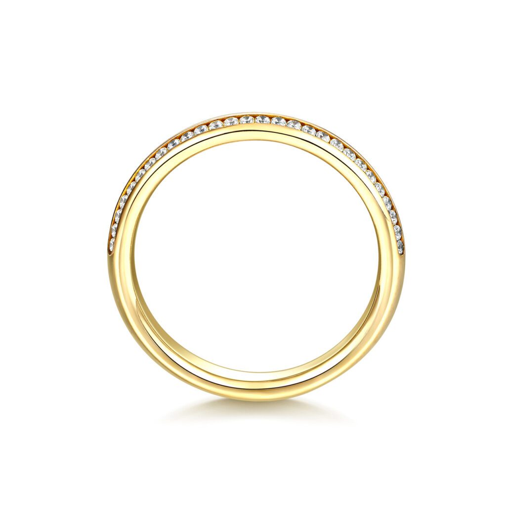 Whitley – Elegant alliansring i 18k Gulguld med diamanter