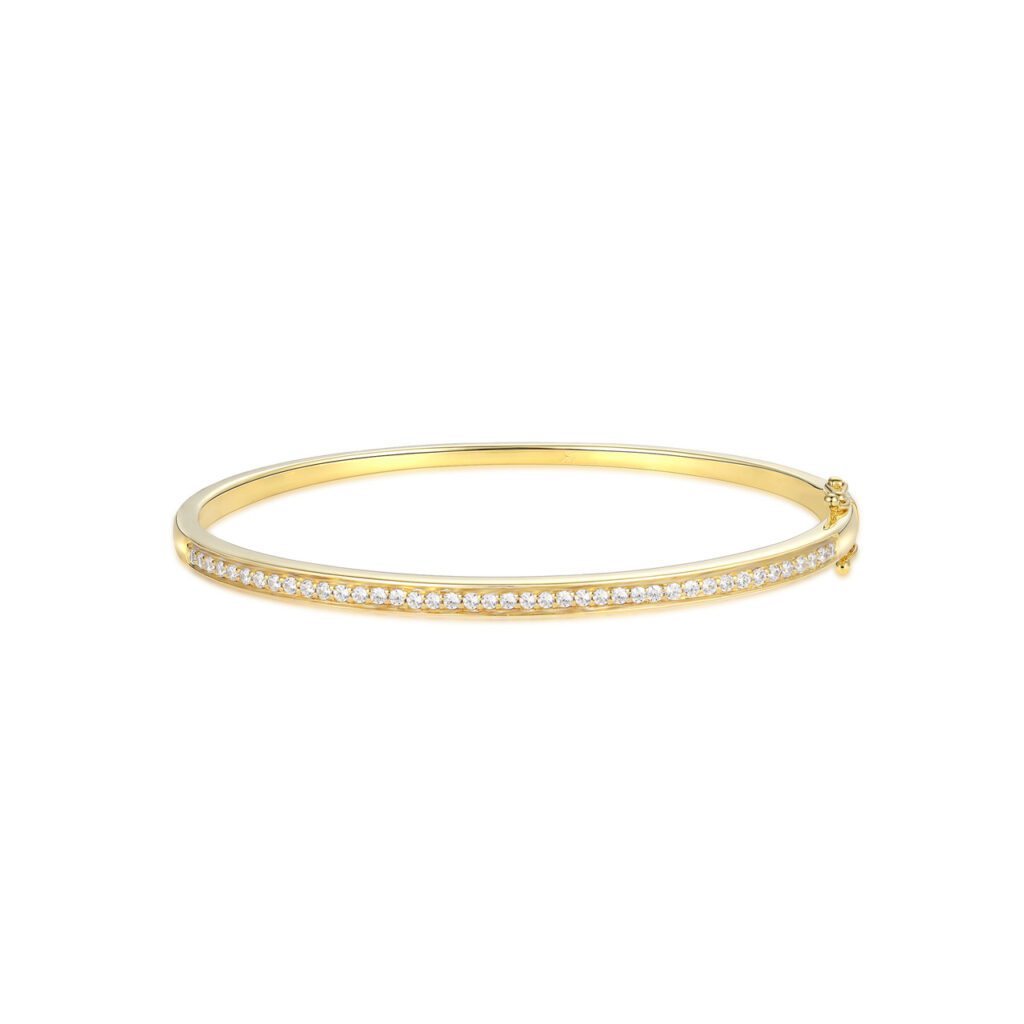 Everly – Stelt armband i 18k Gulguld med rad av stilrent infattade diamanter
