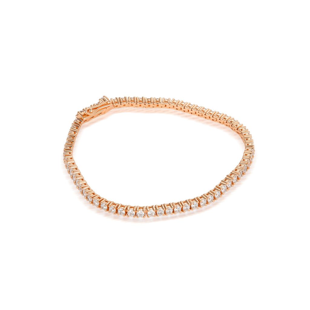 Tennisarmband i 18k Roséguld – tidlös klassiker med anpassningsbara diamanter