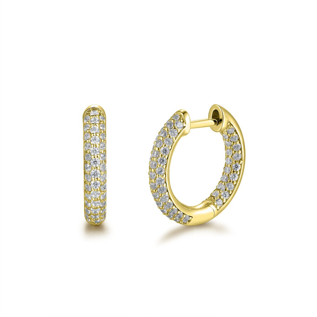 Amaia – Örhängen i 18k Gulguld med diamant
