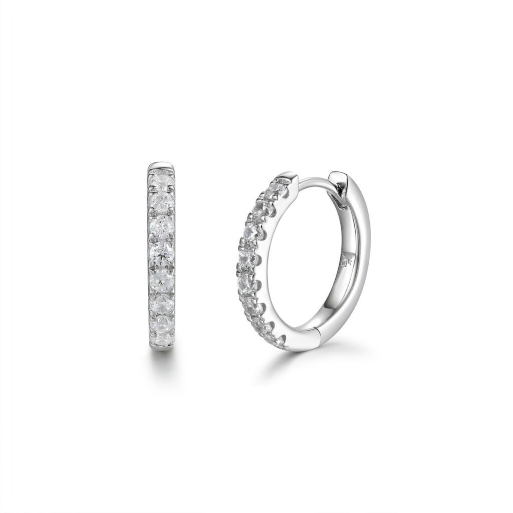 Leslie – Örhängen i 950 Platina med diamant