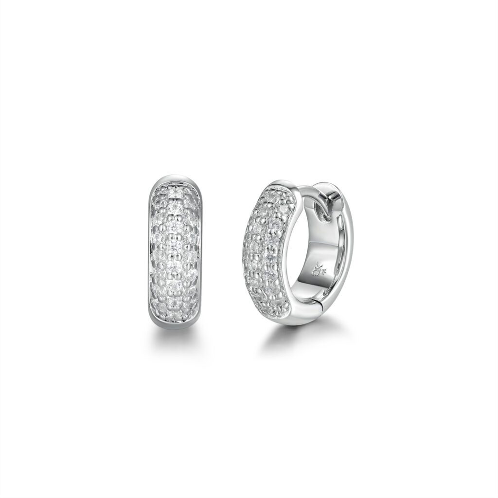Chaya – Örhängen i 950 Platina med diamant