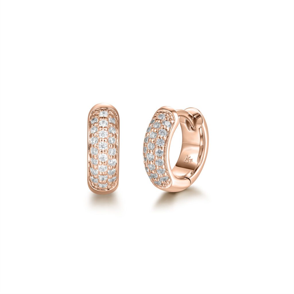 Chaya – Örhängen i 18k Roséguld med diamant