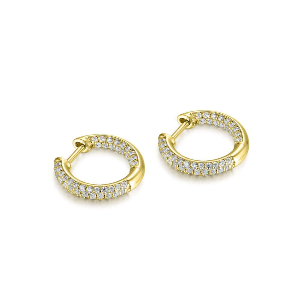 Amaia – Örhängen i 18k Gulguld med diamant