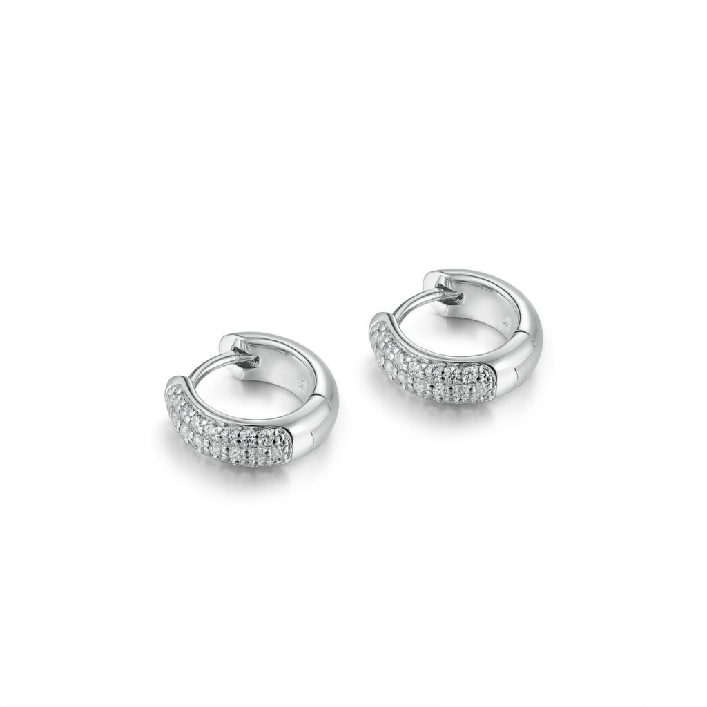 Chaya – Örhängen i 950 Platina med diamant