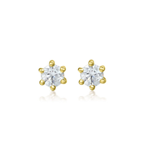 Estella – Örhängen i 18k Gulguld med diamant - Bild 2