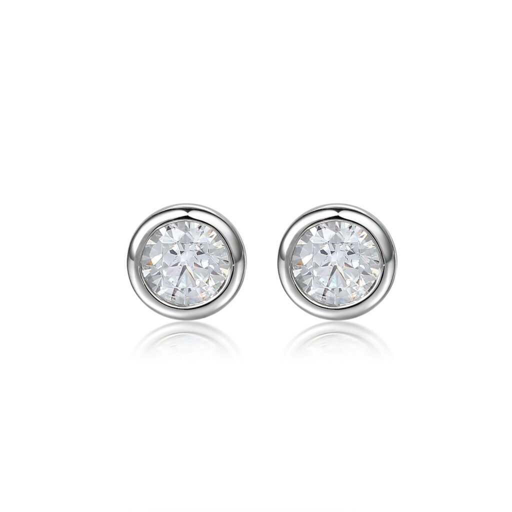 Jayda – Örhängen i 950 Platina med diamant
