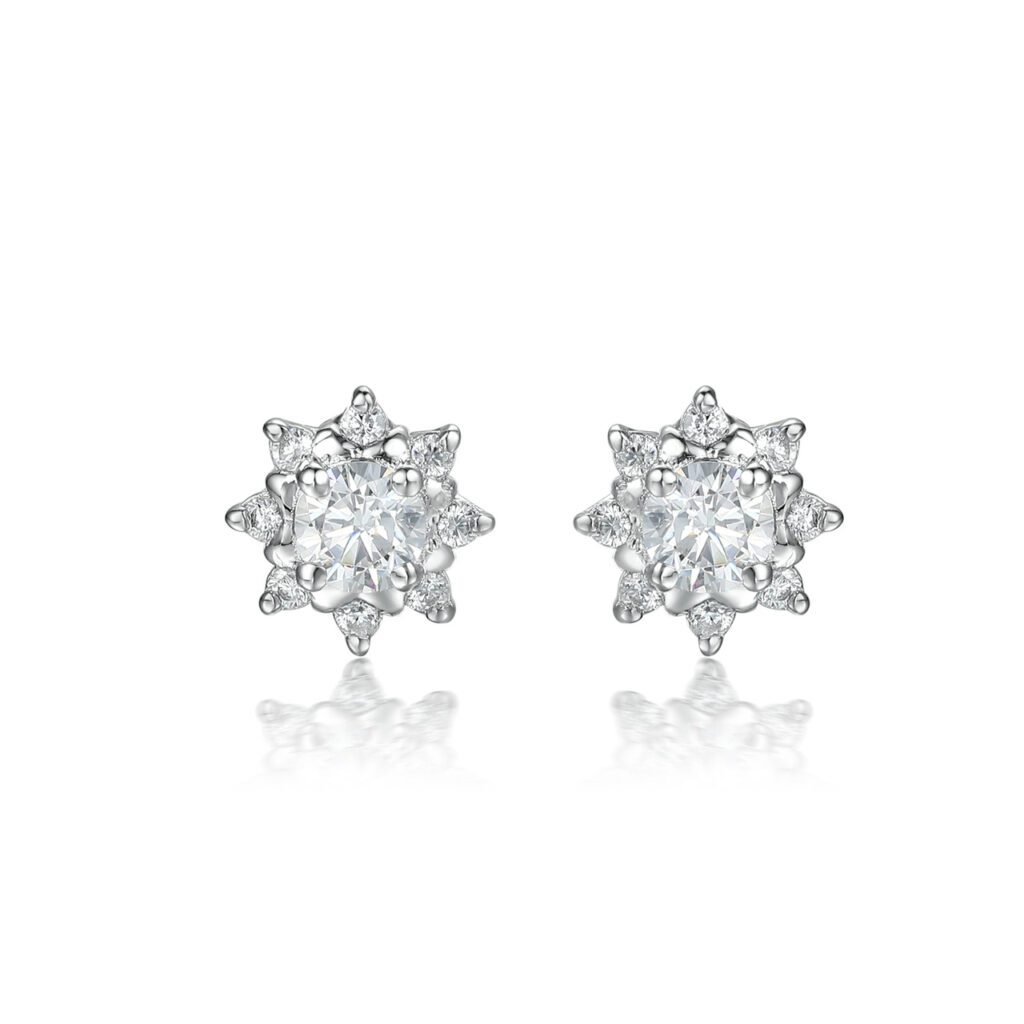 Joelle – Örhängen i 950 Platina med diamant