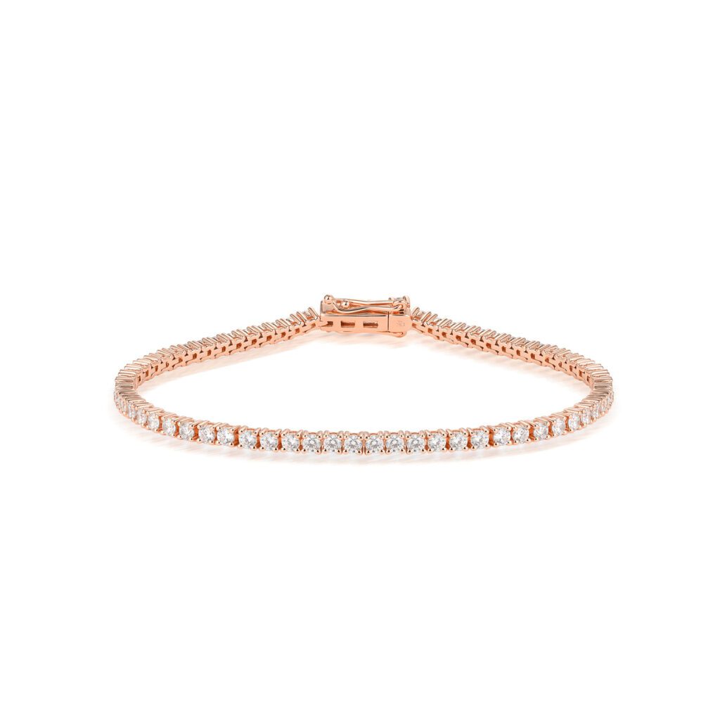 Tennisarmband i 18k Roséguld – tidlös klassiker med anpassningsbara diamanter